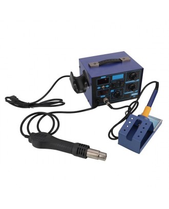 862D 2 in 1 Hot Air Gun and Soldering Station Digital Display Constant-temperature Hot Air Soldering Station with 5pcs Solder Tips & 1pc IC Extractor US Plug Black