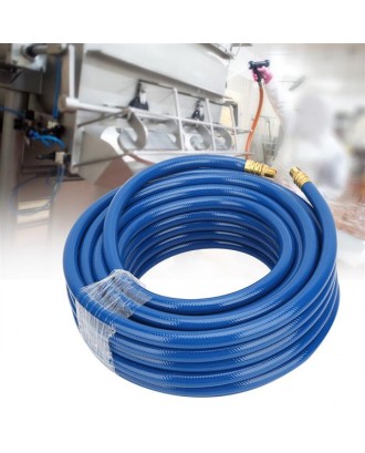 15M Blue Flexible Pneumatic PVC Hose with Quick Connector for Air Compressor