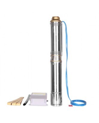 110v 750w Stainless Steel Deep Well Pump with Controller Silver