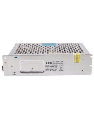 24V DC 10A Switching Power Supply Silver