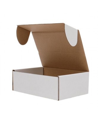 50 Corrugated Paper Boxes 6x4x2 "(15.2 * 10 * 5cm) White Outside and Yellow Inside