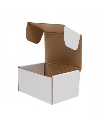 50 Corrugated Paper Boxes 6x4x3"（15.2*10*7.6cm） White Outside and Yellow Inside