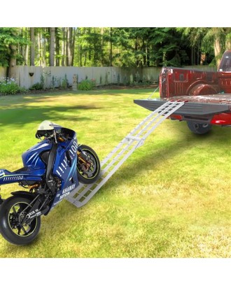 1pcs 7.5 Feet Aluminum Truck Ramps/ATV Ramps/Motorcycle Ramp/Loading Ramps for Lawn Mower/Pickup Trucks/Snow Blower   750lb Capacity