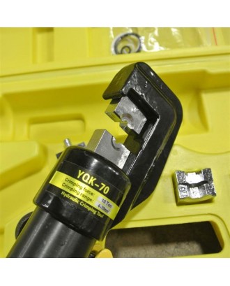 [US-W]YQK-70 Domestic Use 10T Hydraulic Pliers with 9 Dies Black & Yellow